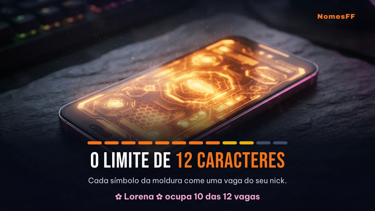 Limite de 12 caracteres no nome do Free Fire e quanto cada símbolo ocupa