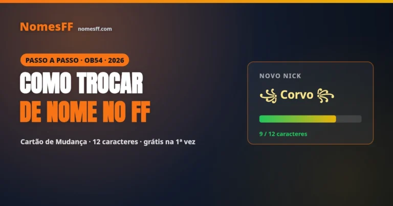 Como Trocar de Nome no Free Fire (2026)
