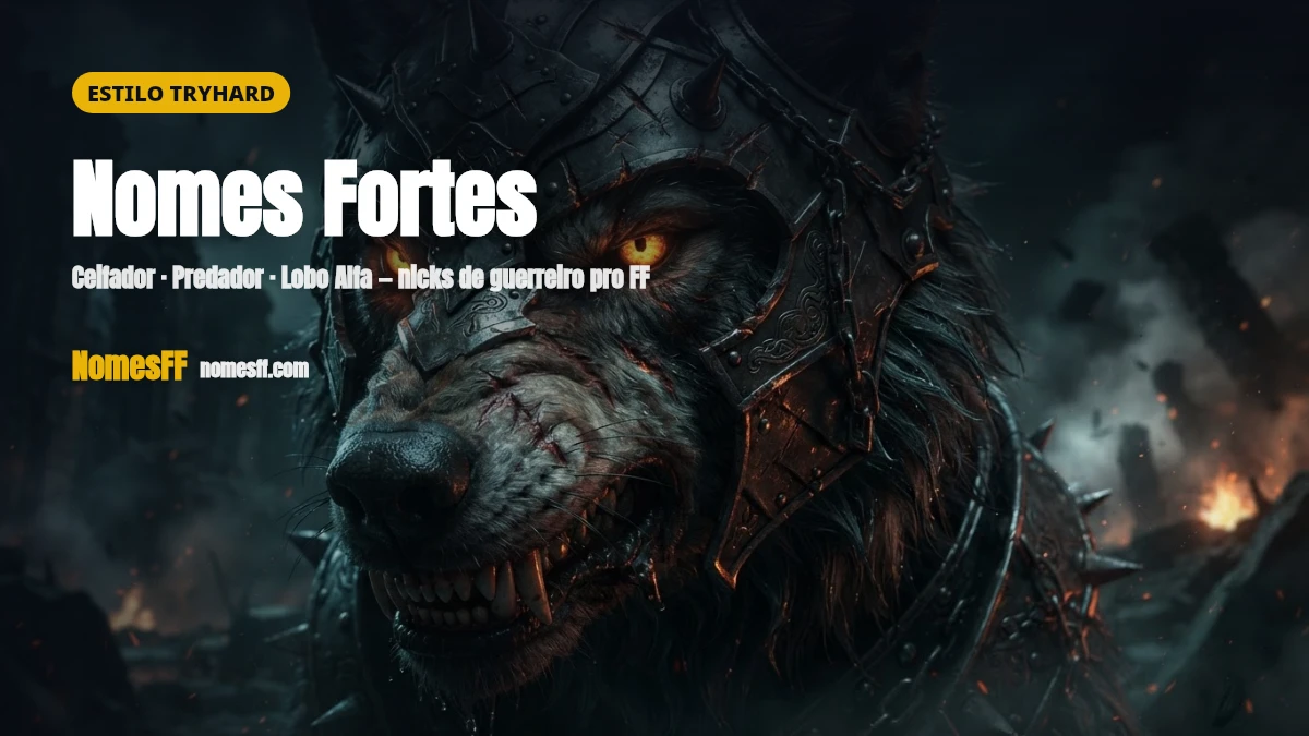 Nomes masculinos fortes para Free Fire com símbolos