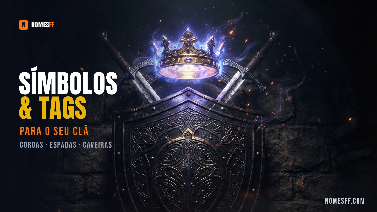 Símbolos e tags para montar o nome do clã no Free Fire